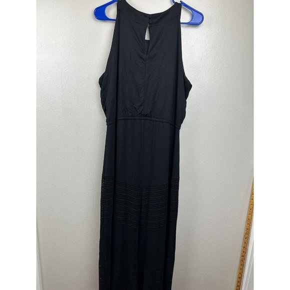 Chicos Maxi Dress Size 2 Black Sleeveless Sundress - Picture 13 of 13